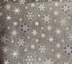 Tischband / Stoff Organza Eisblume pflaume-türkis